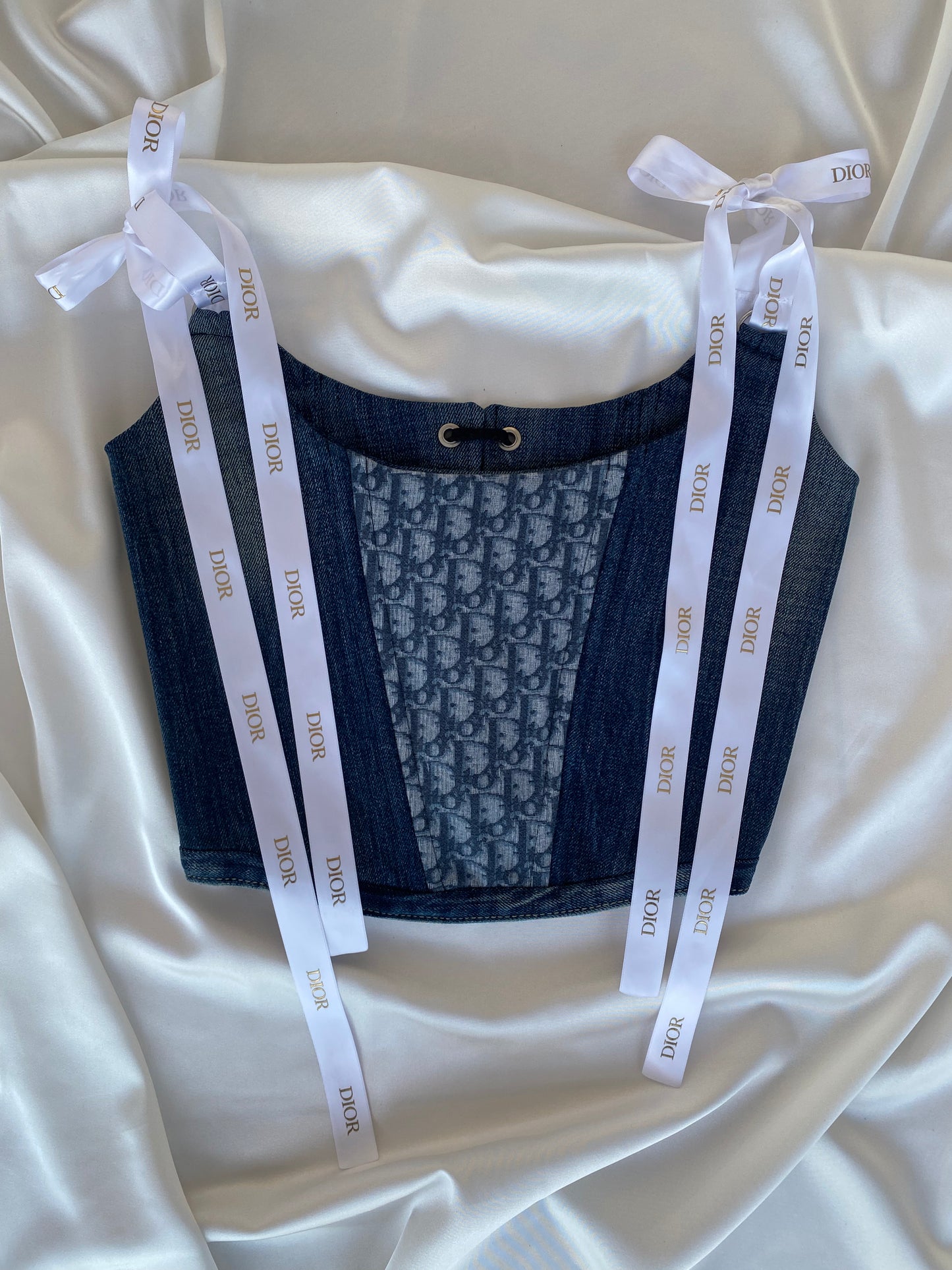 Reworked Dior Denim Corset