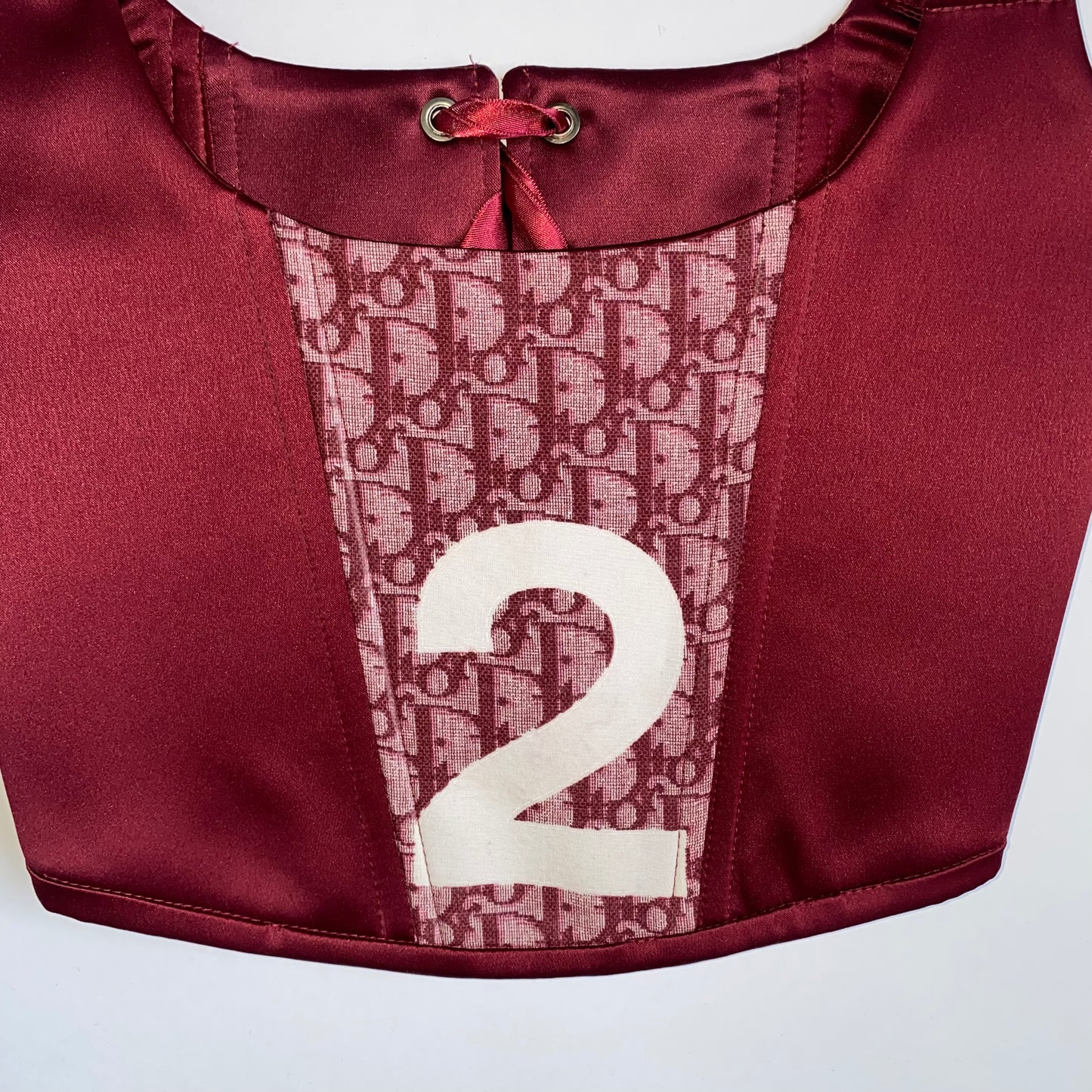 Reworked Dior Burgundy Corset