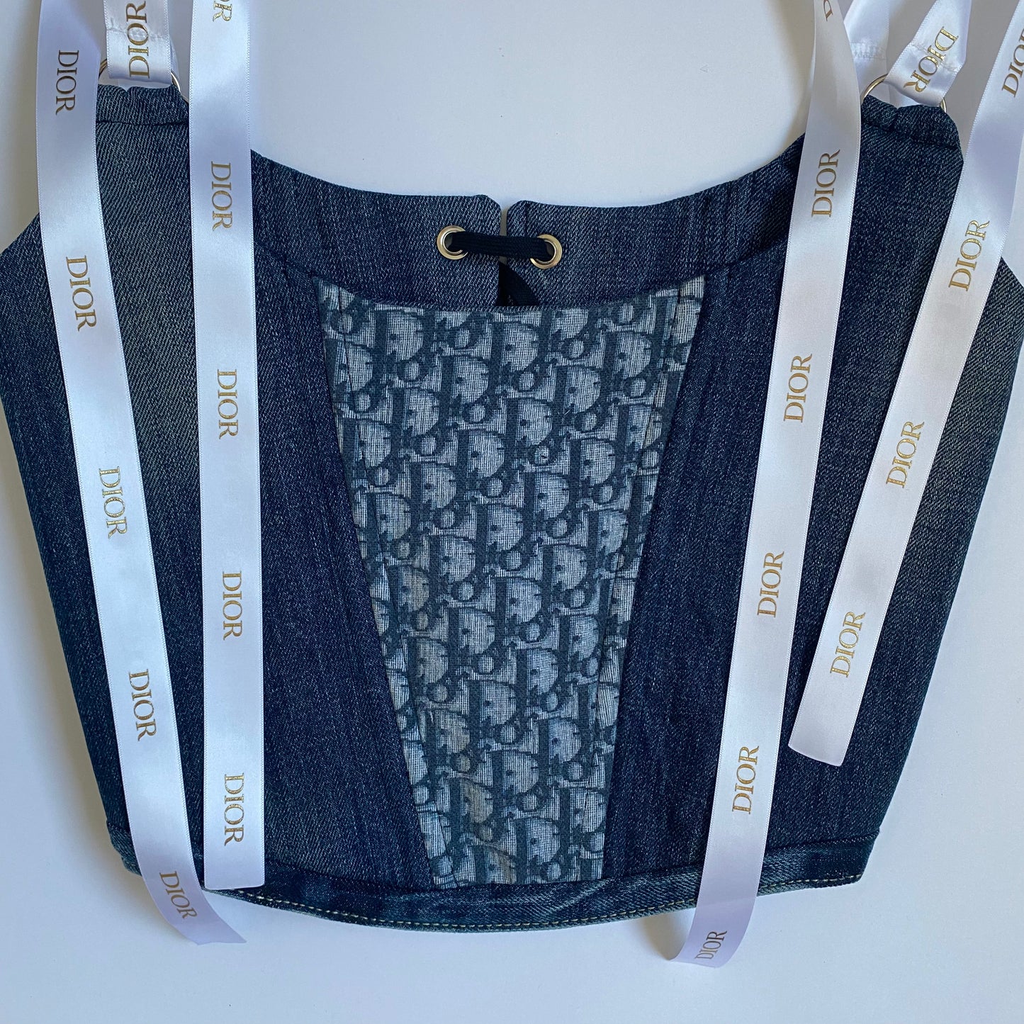 Reworked Dior Denim Corset