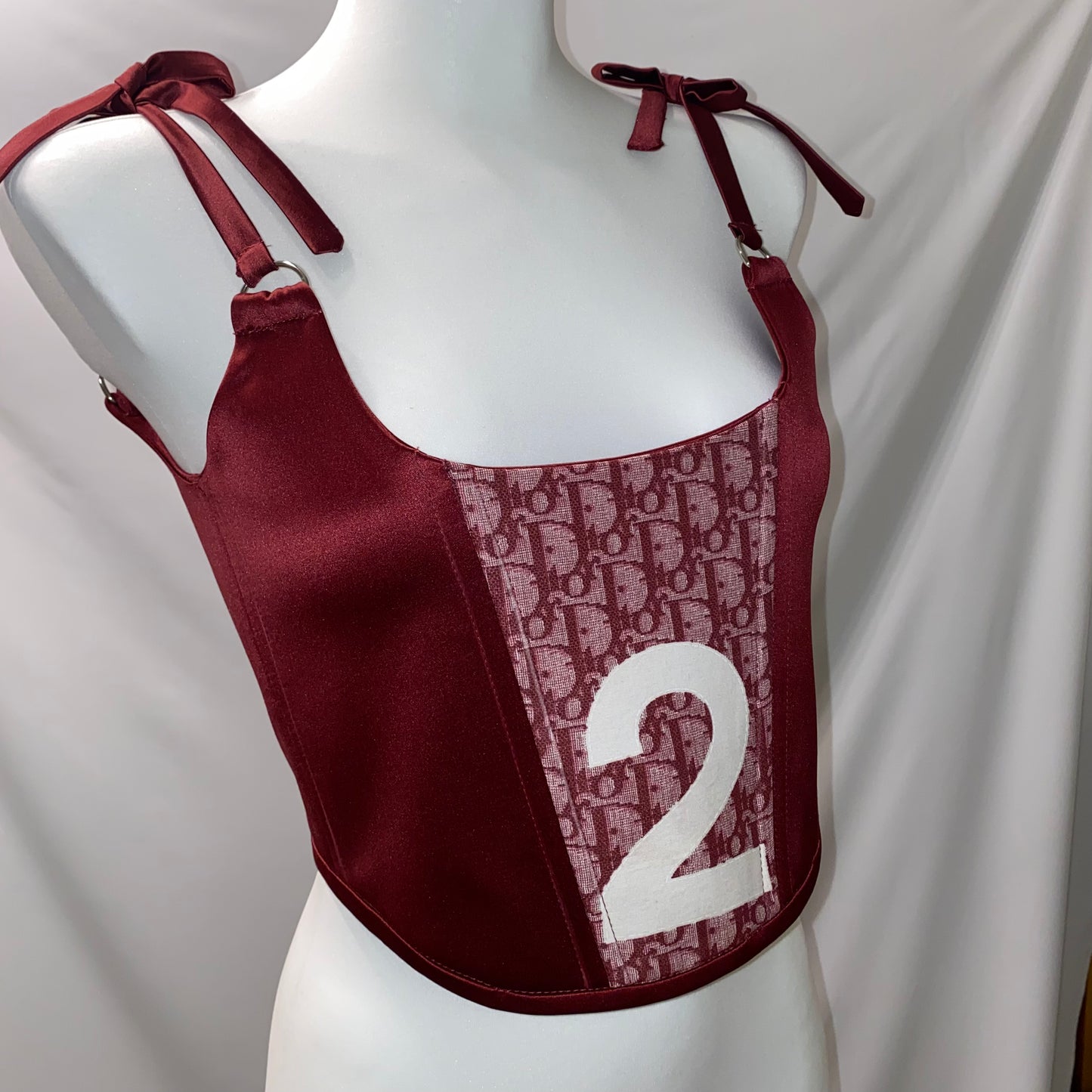 Reworked Dior Burgundy Corset