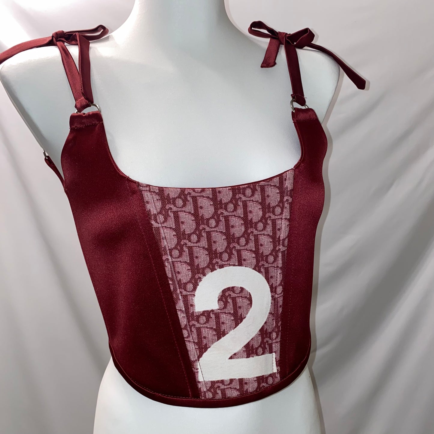 Reworked Dior Burgundy Corset