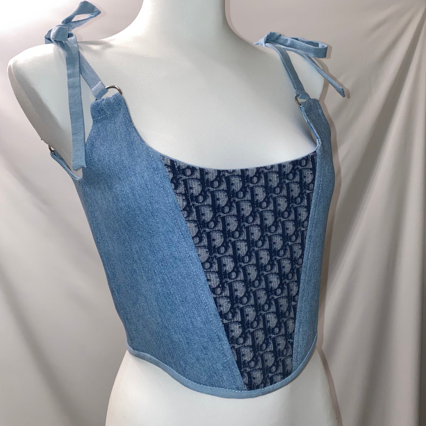 Reworked Dior Light Blue Corset