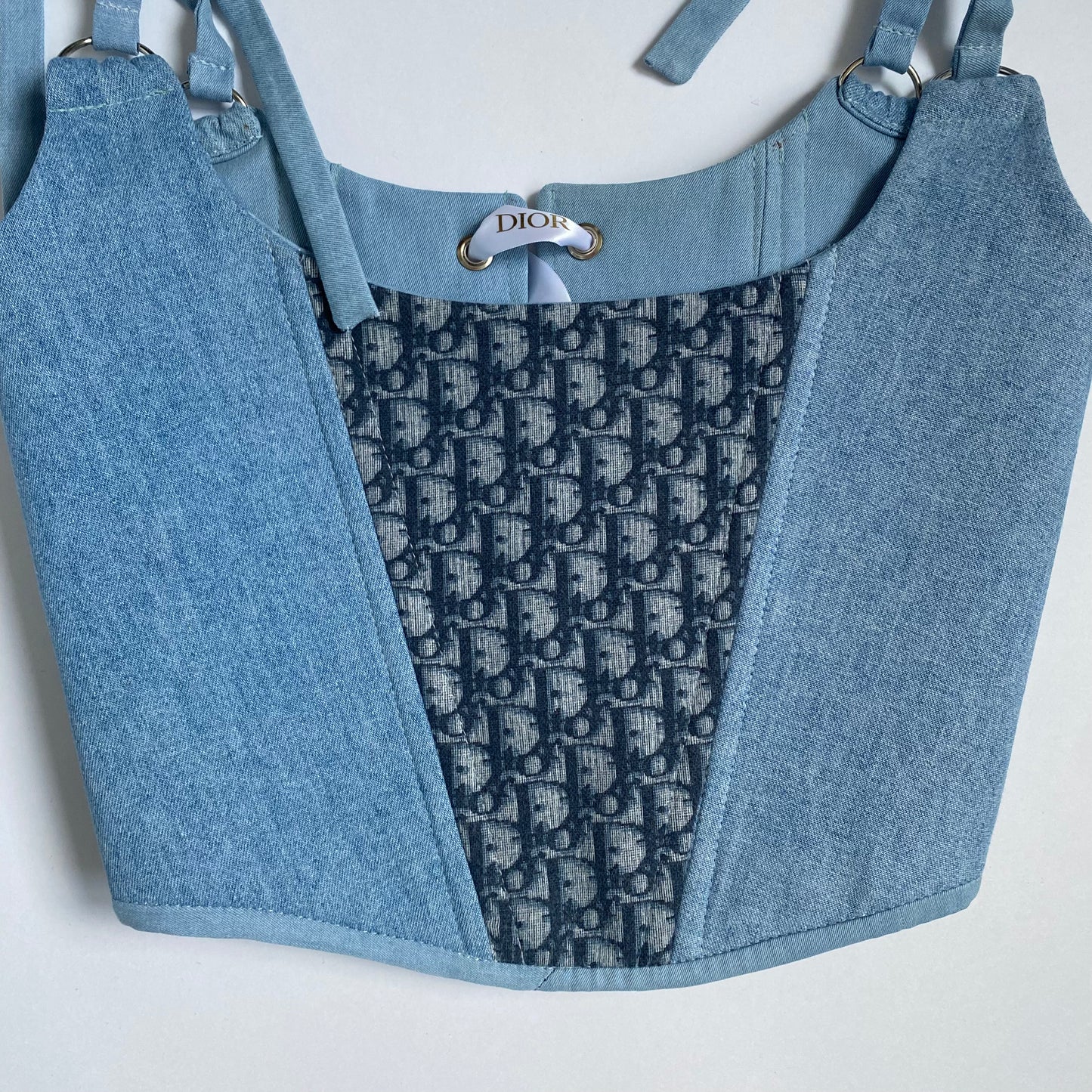 Reworked Dior Light Blue Corset