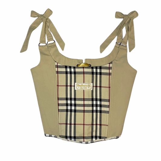 Reworked Burberry Beige Corset