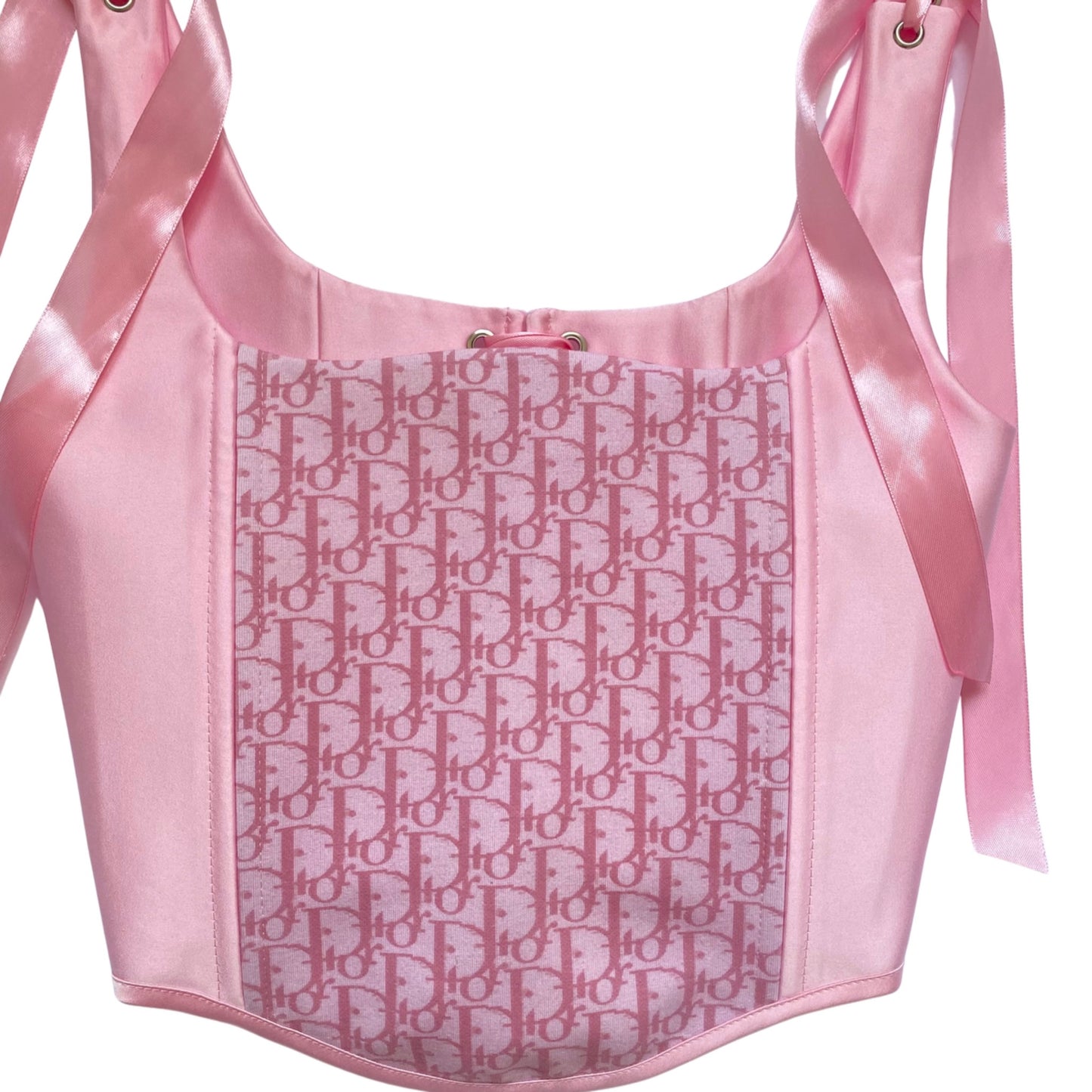 Reworked Dior Pink Monogram Corset