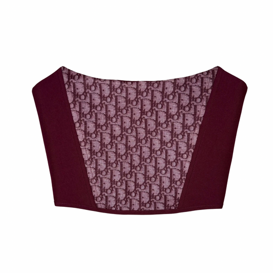 Reworked Burgundy Dior Corset