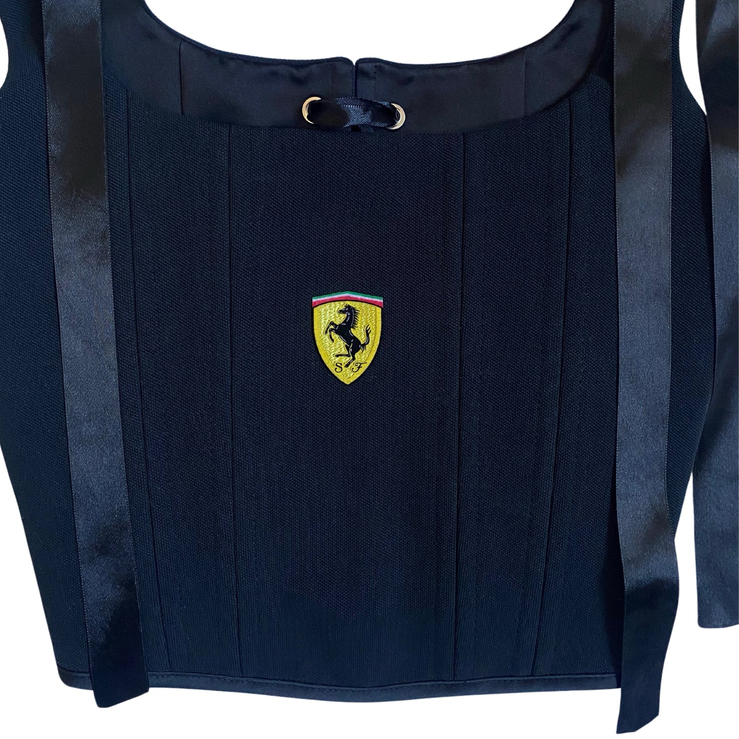 Reworked Ferrari Black Corset