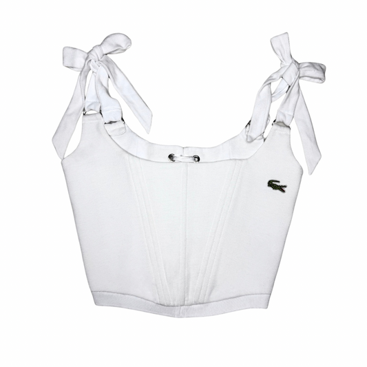 Reworked Polo Lacoste White Corset