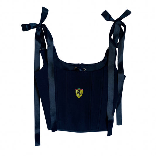 Reworked Ferrari Black Corset